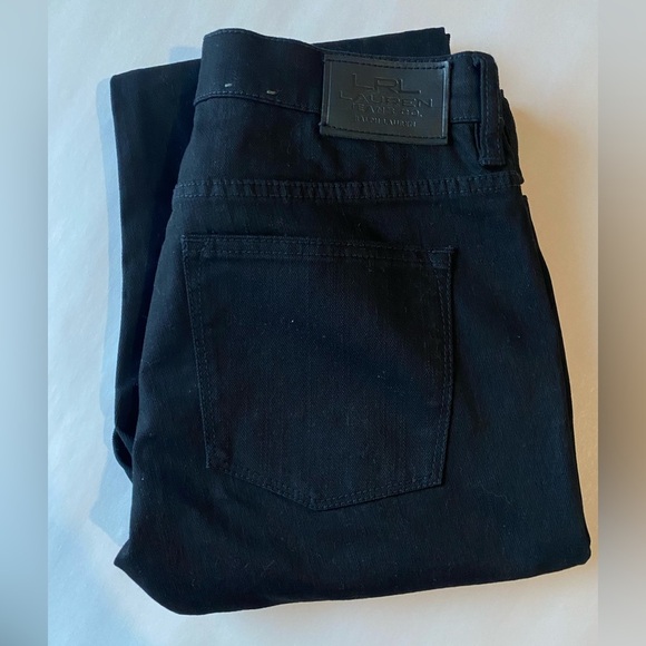 Lauren Ralph Lauren Woman’s Black Cotton Blend Classic Straight Jean, Size 12P - Picture 7 of 8